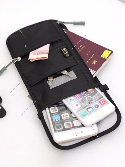 🧳✨ กระเป๋าเก็บเอกสาร & พาสปอร์ตแบบสะพายข้าง กันขโมย–กันสแกนบัตร เหมาะมากสำหรับคนบินบ่อย เดินทางต่างประเทศ หรือพกของสำคัญติดตัว!