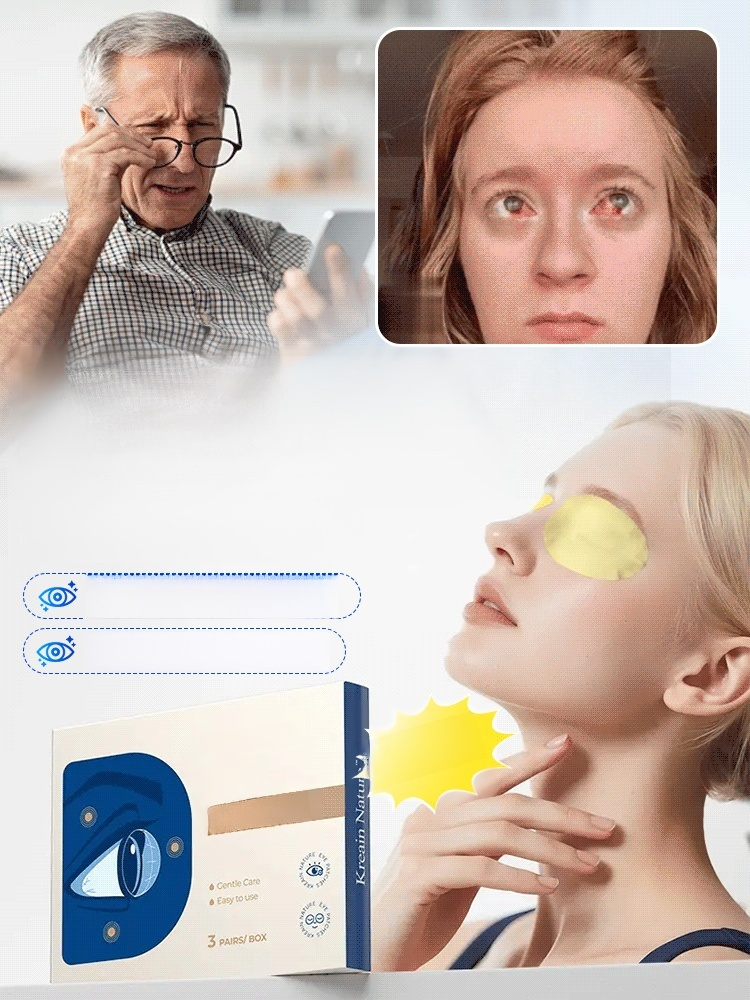 แผ่นแปะบำรุงดวงตา KR - เห็นชัดในวันเดียว! 👁️✨ใช้เพียงวันละครั้งก่อนนอน 😴ส่วนผสมสมุนไพรธรรมชาติ 🌿