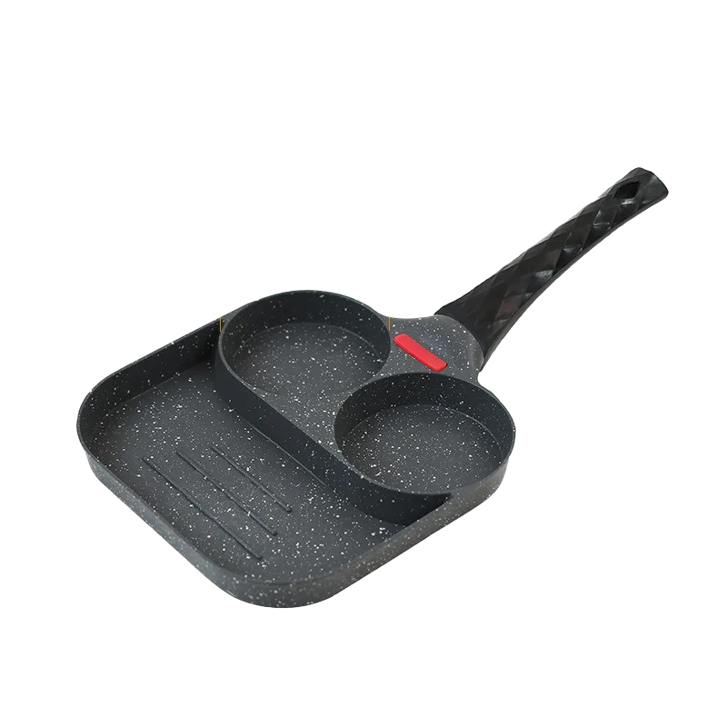 👉กระทะหิน Maifan สี่รู ✅ไม่ต้องคำนวณเวลาทอด ควบคุมอุณหภูมิอัจฉริยะ การนำความร้อนสม่ำเสมอ กระทะไม่ติด