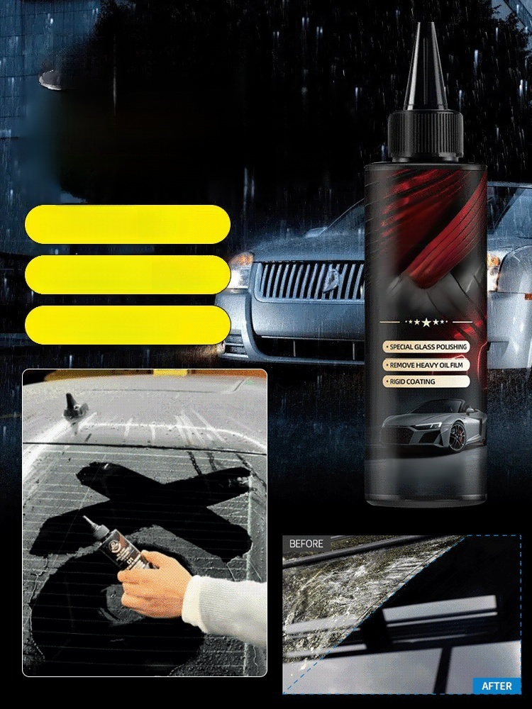 ✨การอัปเกรดใช้งานได้ดีจริงๆ ทำให้กระจกใสเหมือนใหม่! ✨ 🚗 น้ำยาเช็ดคราบมันและขัดกระจก ช่วยขจัดคราบมันและรอยขีดข่วนได้อย่างมีประสิทธิภาพ! 💧