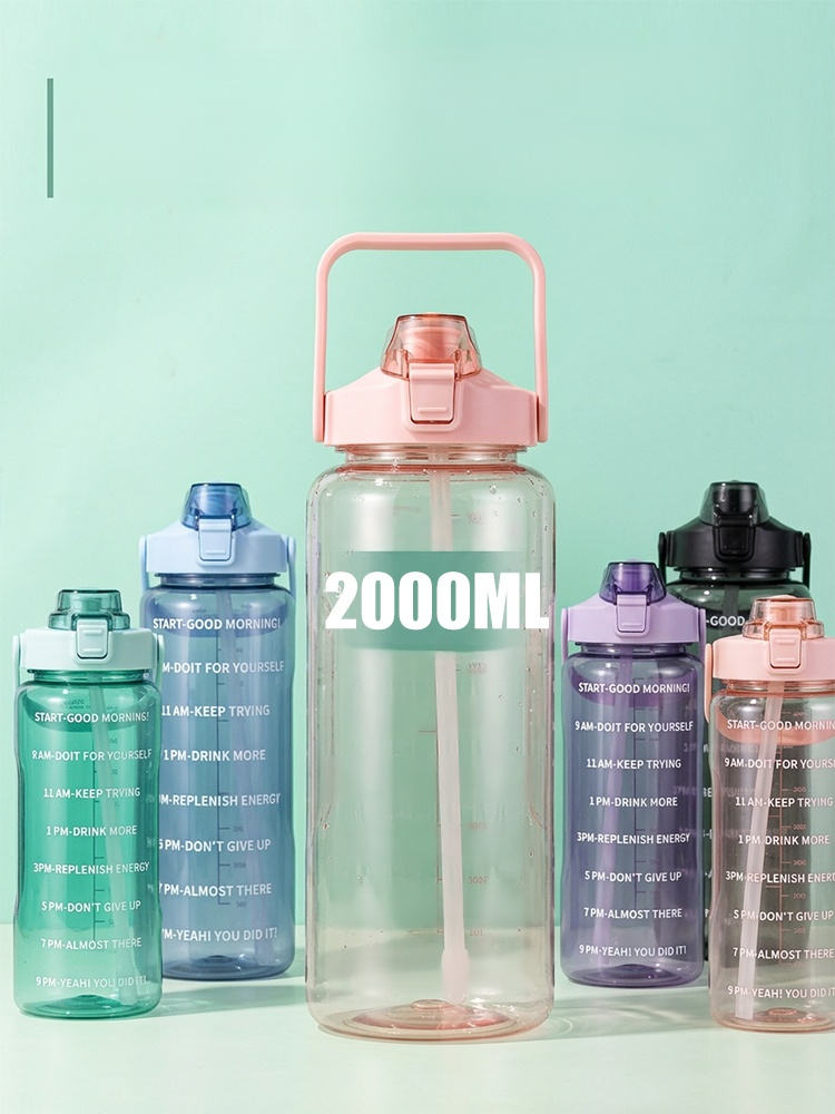 กระบอกน้ำพร้อมหลอด🥤 ขวดขนาด 2 ลิตร ตอบโจทย์ความต้องการน้ำดื่มประจำวันของคุณ