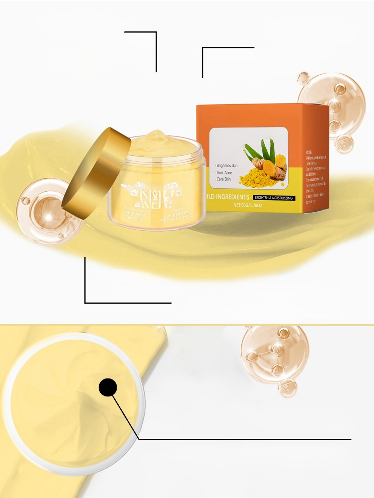 🌟✨ ด้วยครีมขมิ้น ที่รวมทุกคุณสมบัติในการดูแลผิวไว้ในกระปุกเดียว จบทุกปัญหาผิว: 👋 ลาก่อนรอยด่างดำ และปัญหาผิวอื่นๆ!