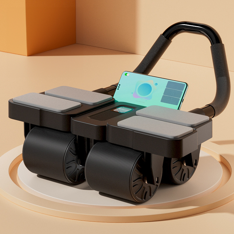 ลูกกลิ้งออกกำลังกายแบบ 4 ล้อ มาพร้อมสปริงดึงกลับอัตโนมัติ รับน้ำหนักได้เยอะ เล่นง่ายมาก 🚀