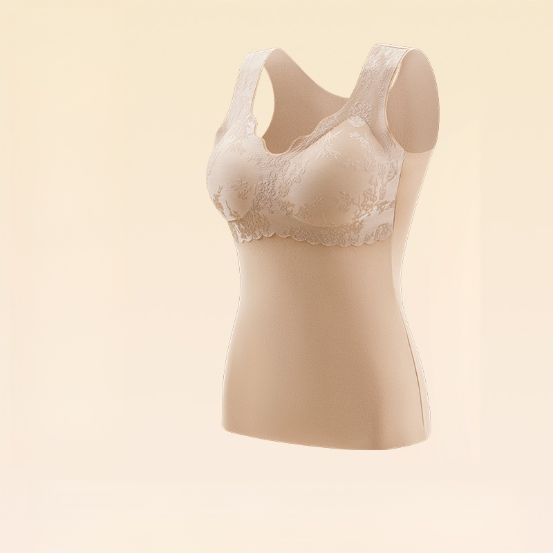 【免穿胸罩】浮雕保暖發熱打底背心