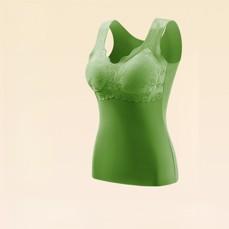 【免穿胸罩】浮雕保暖發熱打底背心