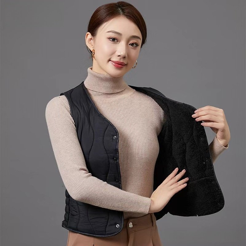 修身氣質保暖馬甲女