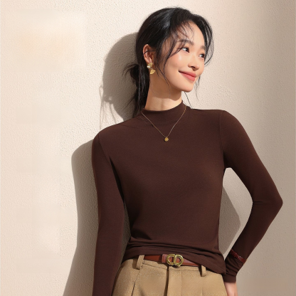 小立領莫代爾保暖打底衫