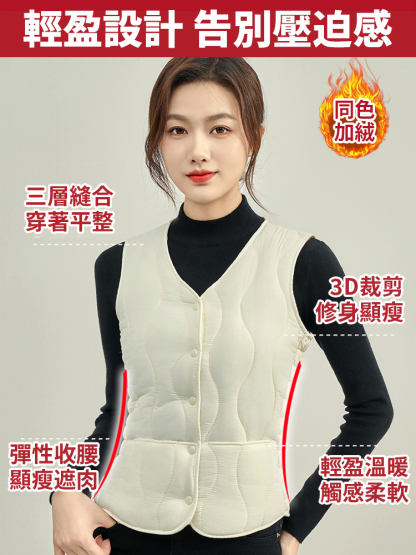 修身氣質保暖馬甲女