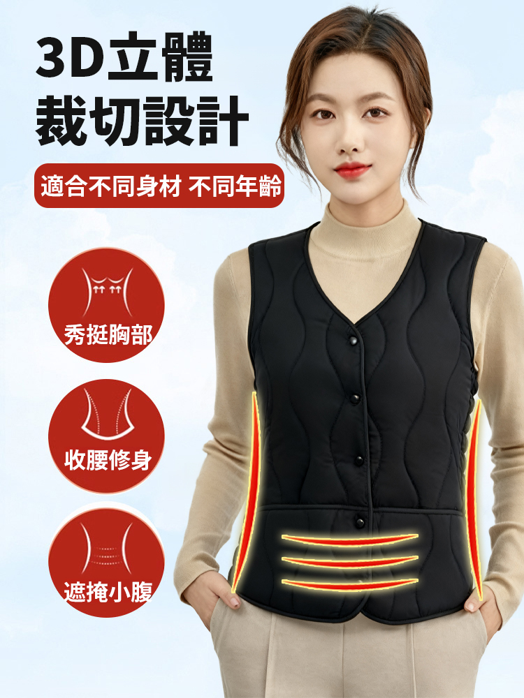 修身氣質保暖馬甲女