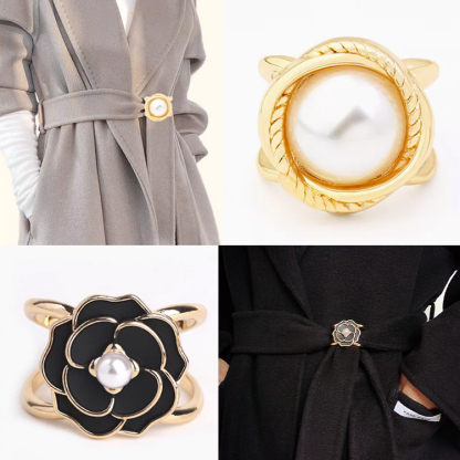 絲巾腰帶固定蝴蝶結打結扣