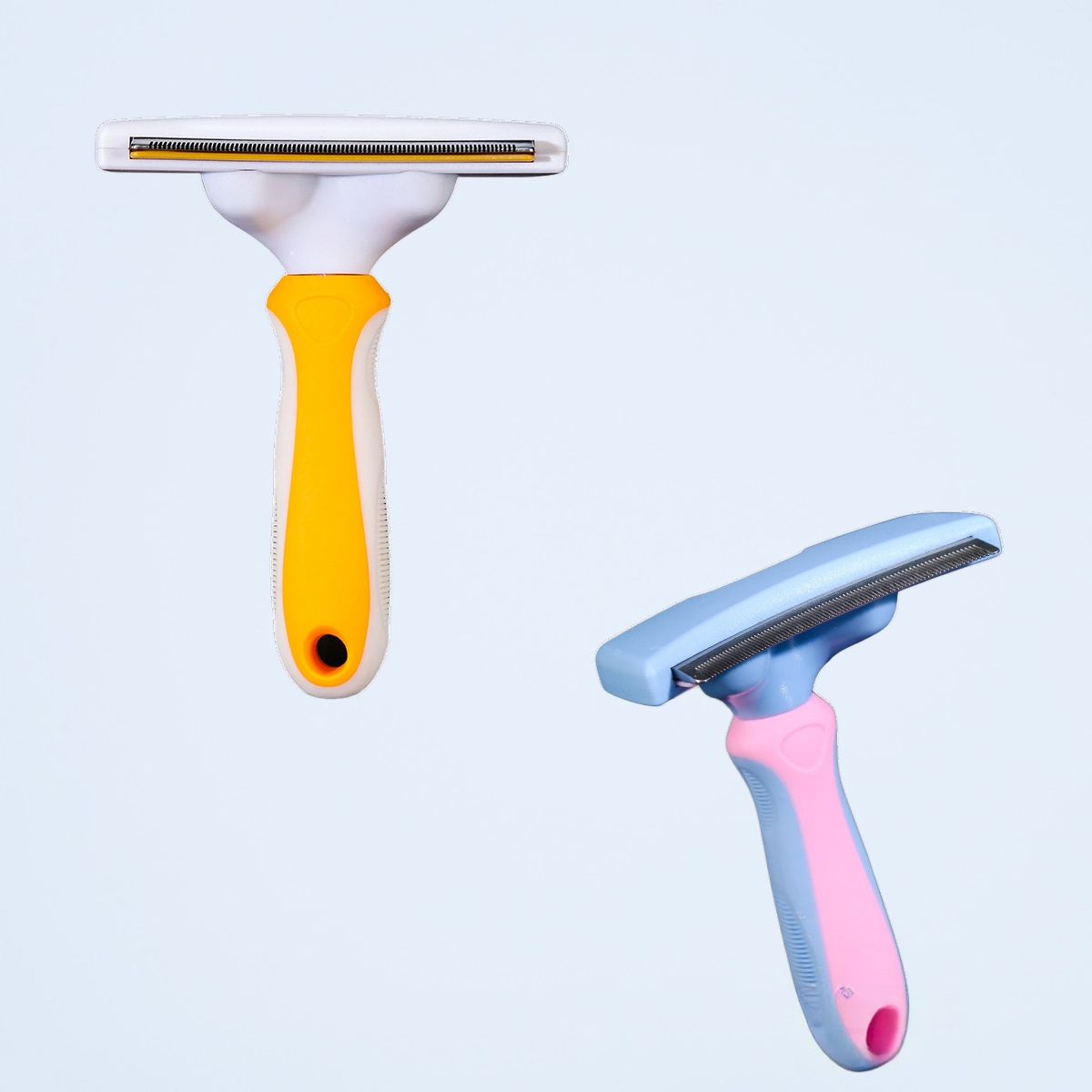 貓咪打薄梳一鍵按壓清理貓毛 貓咪狗狗梳子去毛貓咪毛梳毛神器 寵物用品