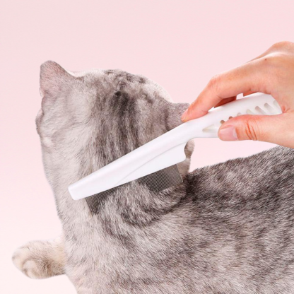 寵物除蚤鋼針梳新款扁平單色防滑貓咪除蚤梳梳子寵物用品