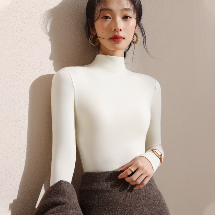 小立領莫代爾保暖打底衫