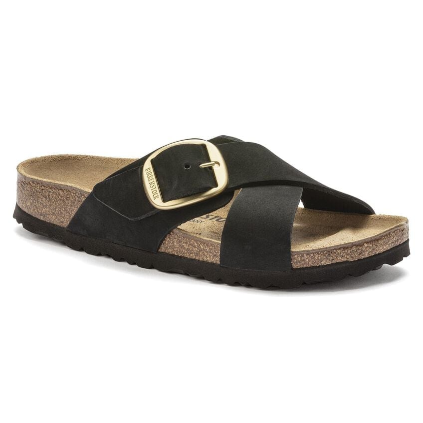 Siena Big Buckle Nubuck Leather - Black
