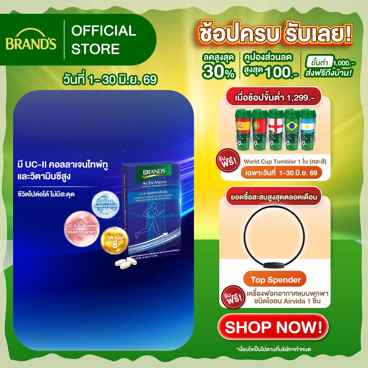 แบรนด์ แอคทีฟมูฟ 30 เม็ด