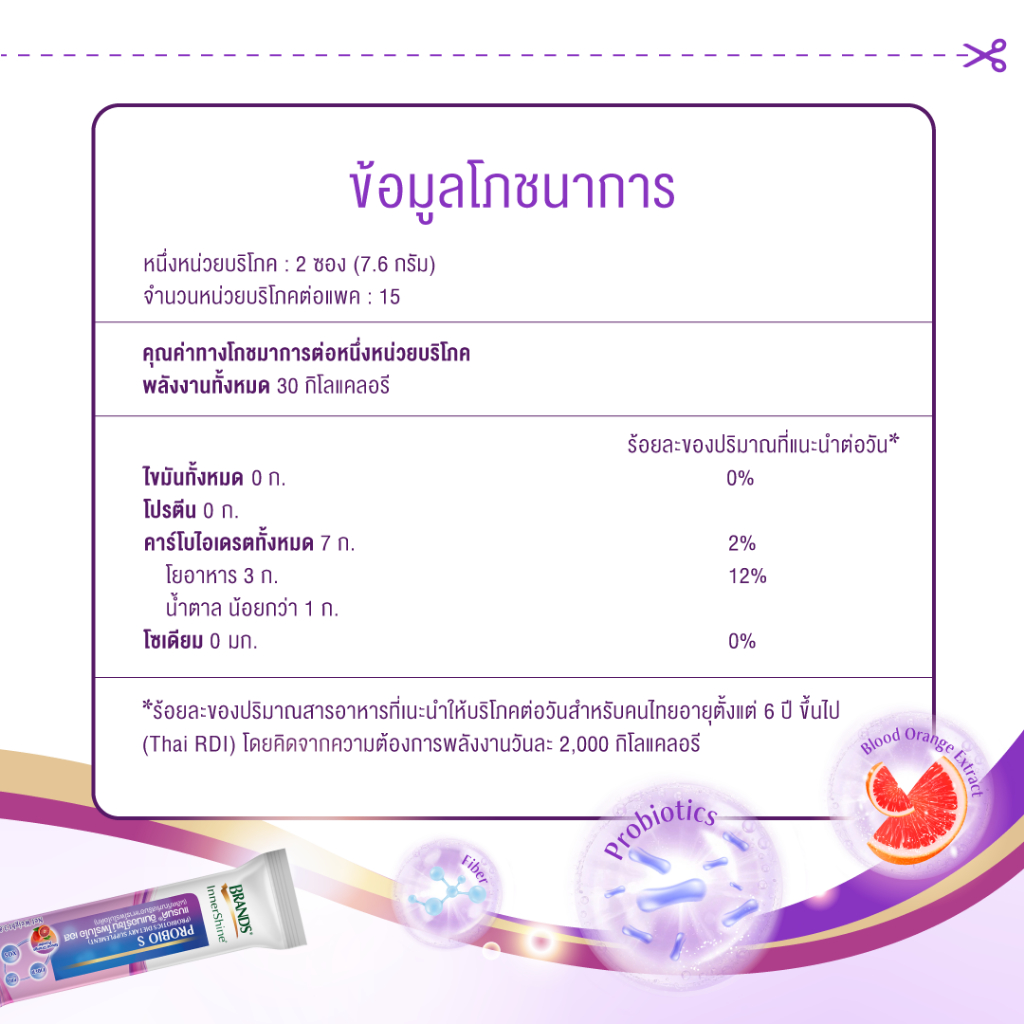 แบรนด์อินเนอร์ไชน์ โพรไบโอ 30 ซอง