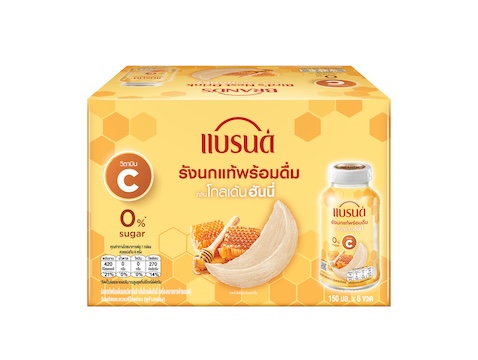 แบรนด์รังนกแท้พร้อมดื่มผสมวิตามินซี กลิ่นโกลเด้นฮันนี่ 150 มล. x 6 ขวด