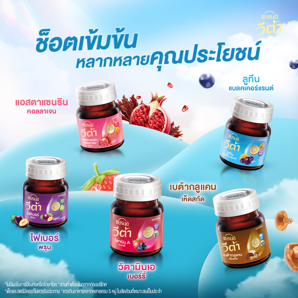 แบรนด์ วีต้า ลูทีน แบลคเคอร์แรนต์ช็อต 42 มล. x 12 ขวด