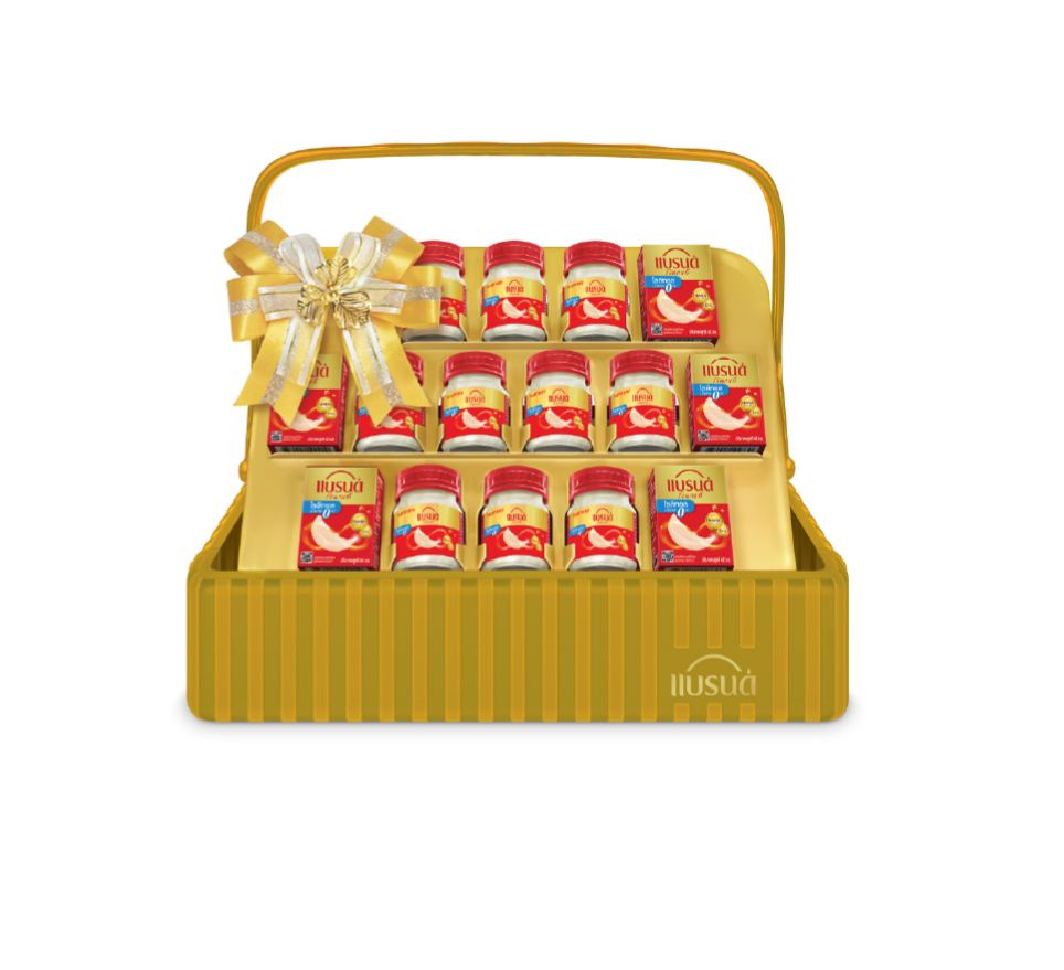 กระเช้าแบรนด์รังนกแท้ สูตรไซลิทอล 40 มล. x 10 ขวด