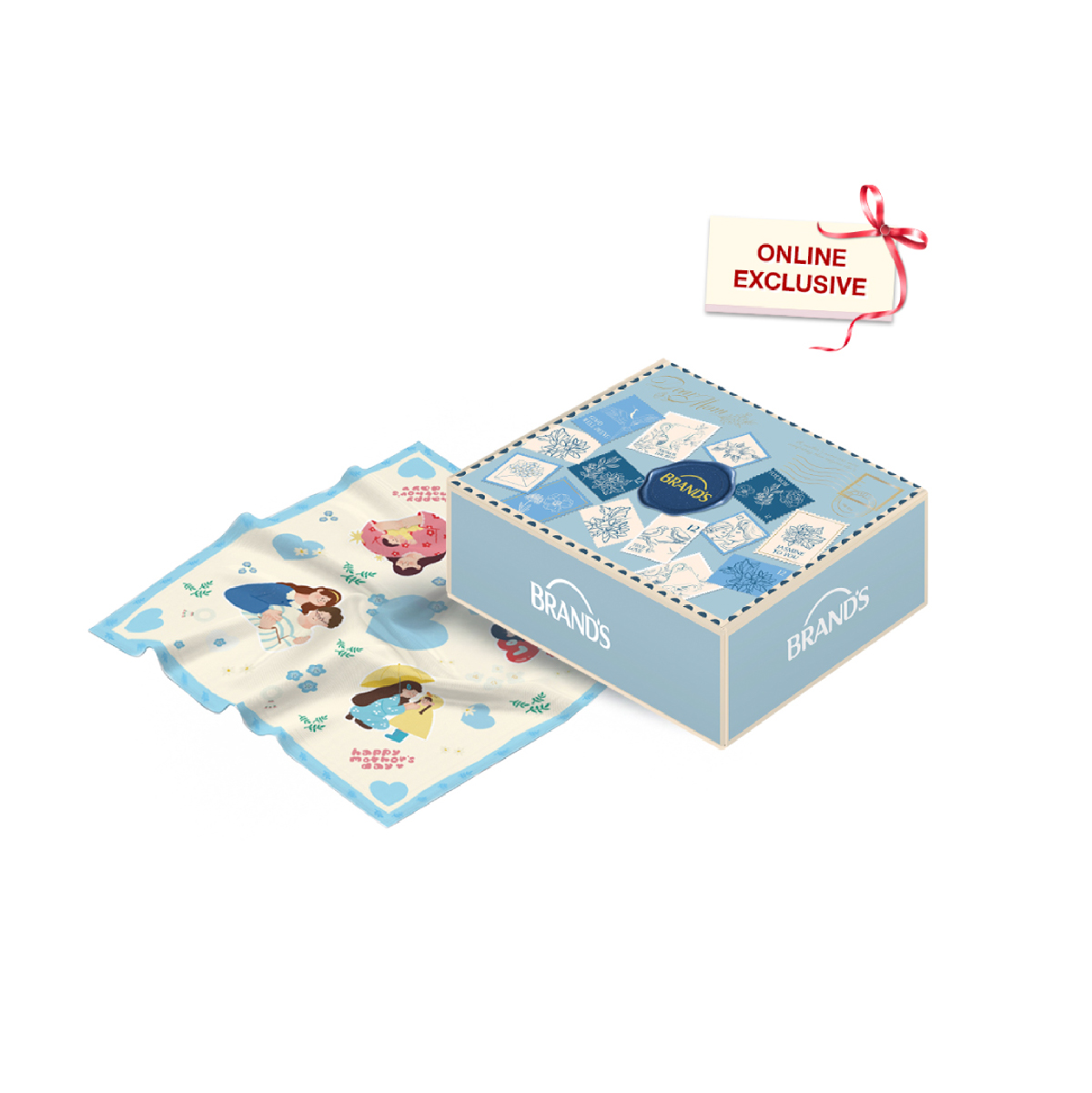 ชุดของขวัญแบรนด์รังนกแท้ สูตรคสาสสิค 42มล. 12 ขวด และ ผ้าพันคอ Love mom limited