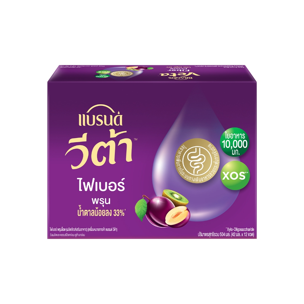แบรนด์ วีต้า ไฟเบอร์ พรุน 42 มล. x 12 ขวด