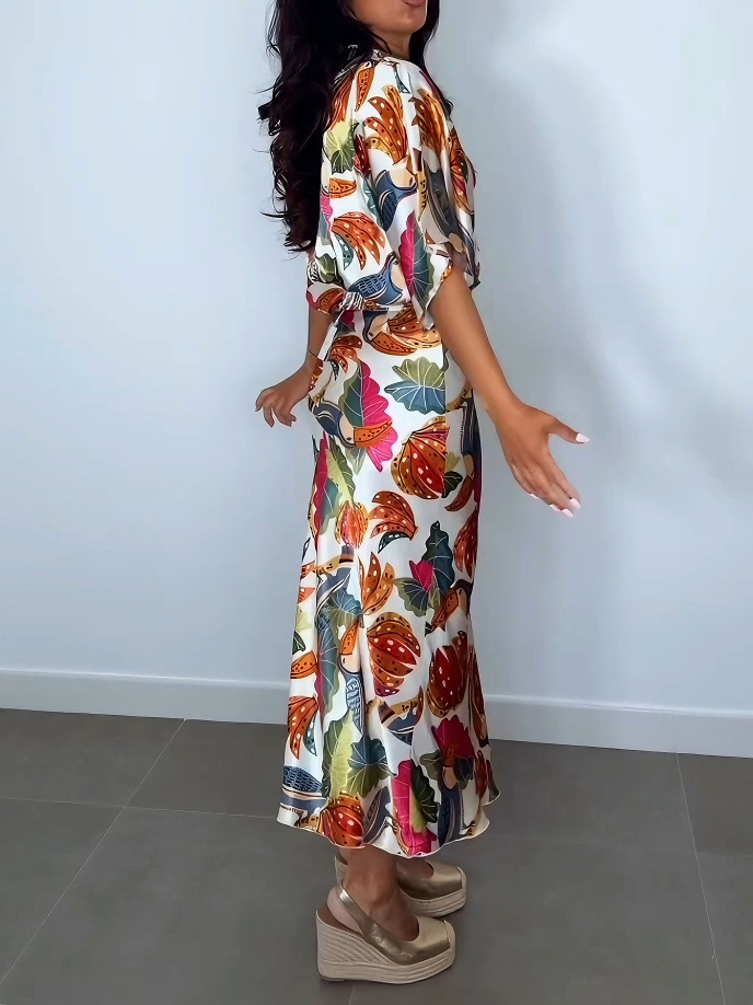 Exquisite Tropical Fruit Print Skirt