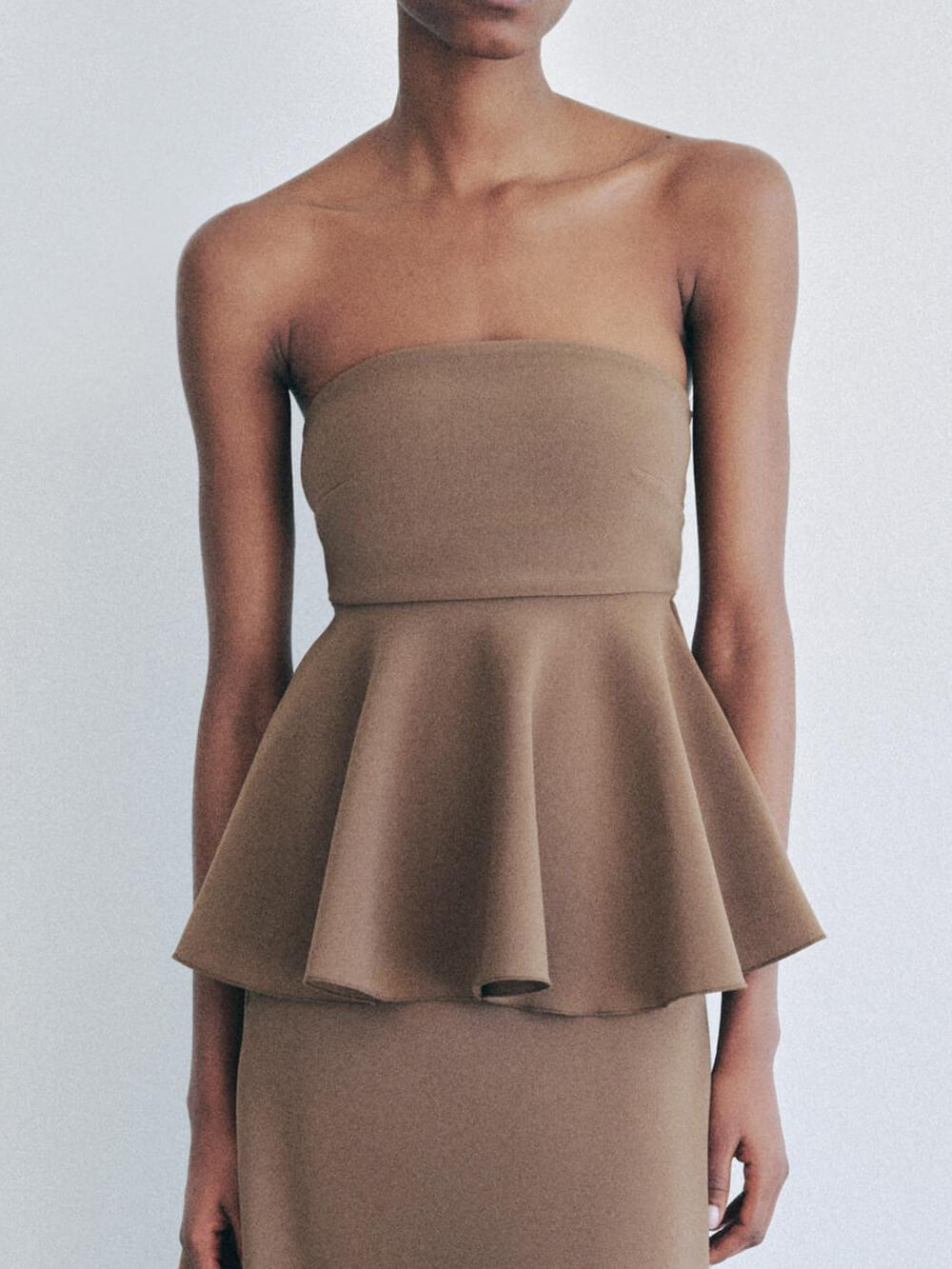 Classic Strapless Pleated Bandeau Top