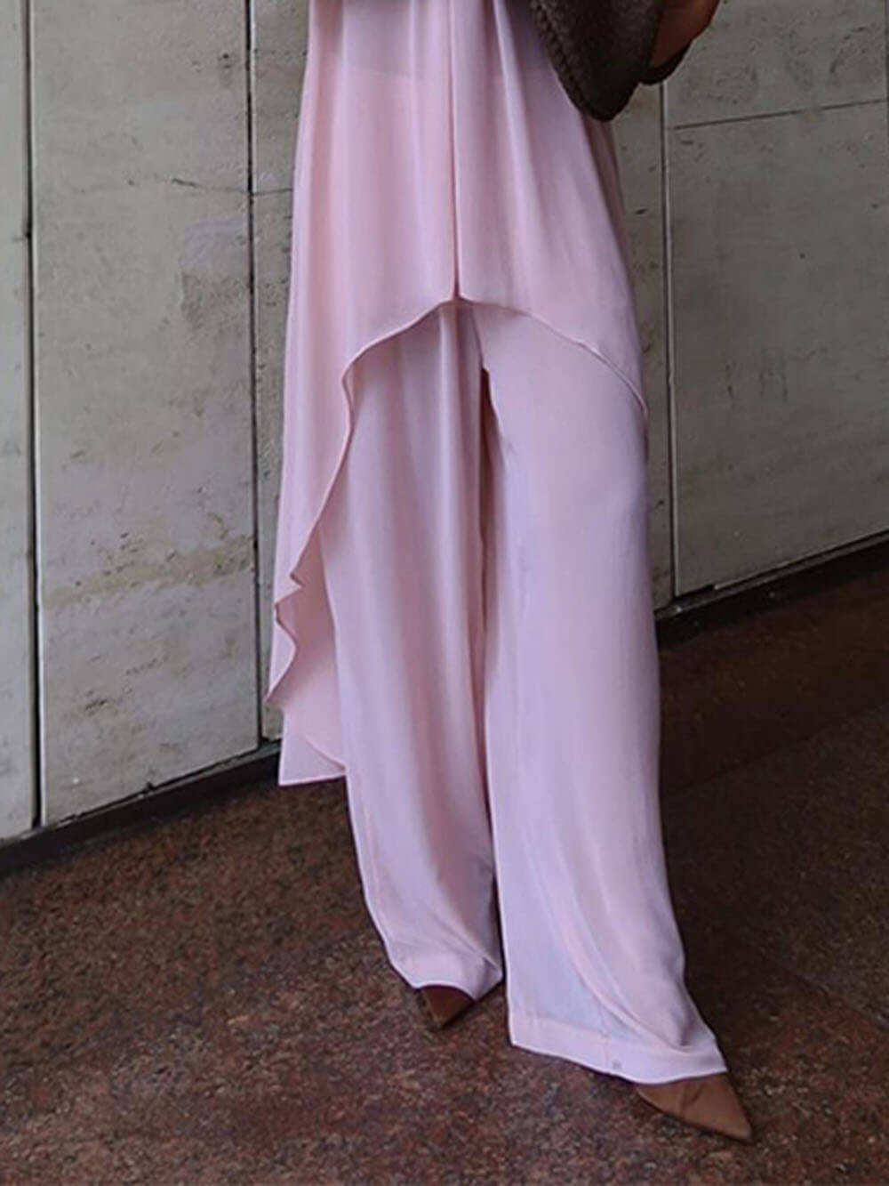 Elegance Casual Elastic Waist Relaxed Trousers