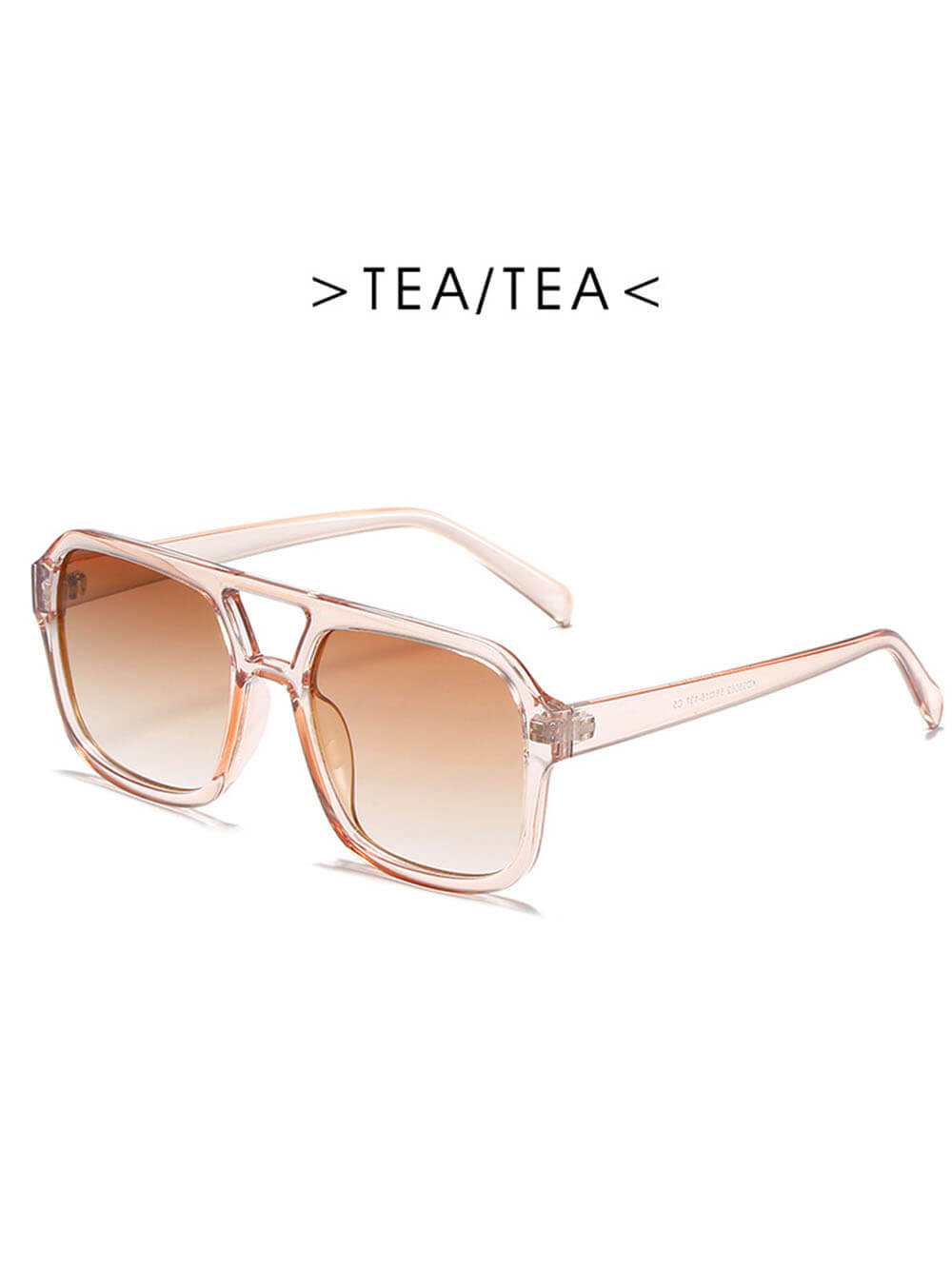 Stylish And Simple Double-Beam Large Frame Sunshade Sunglasses