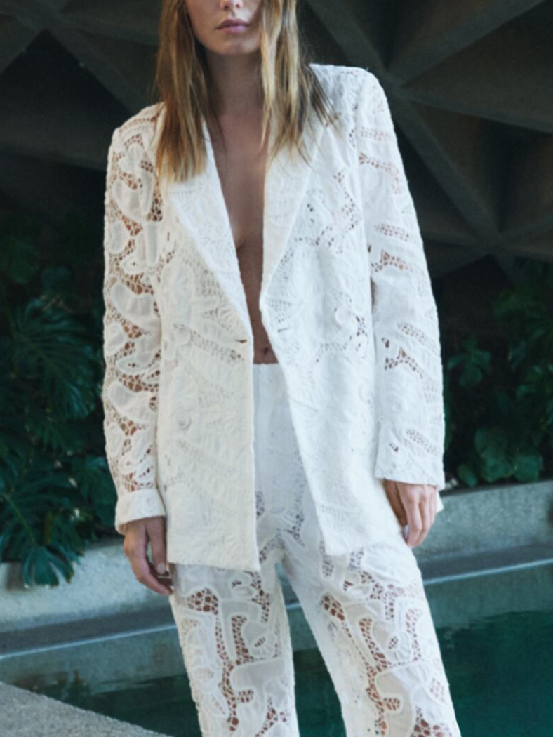Elegant Casual Lace Loose Suit Jacket