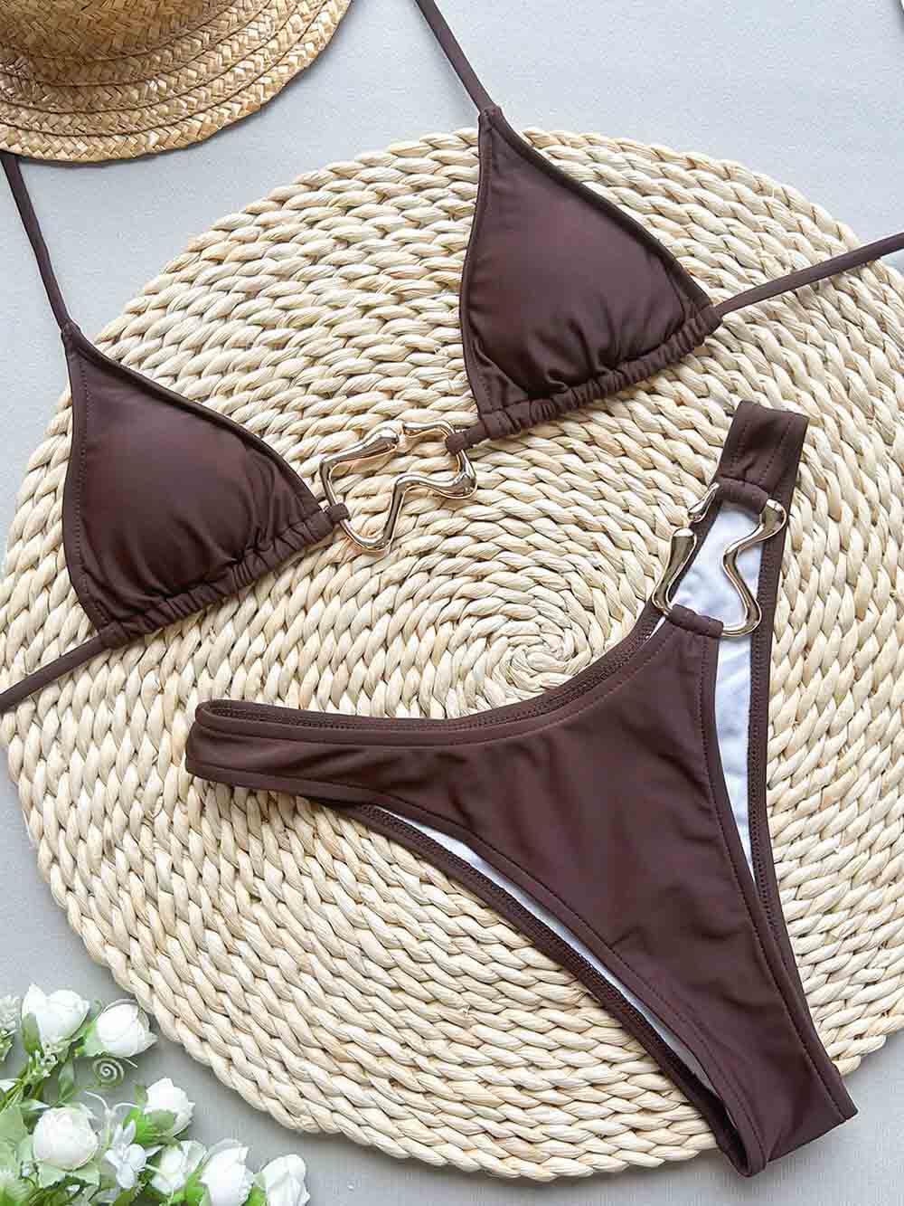 Sexy Low Waist Triangle Two Piece Swimsuit Set