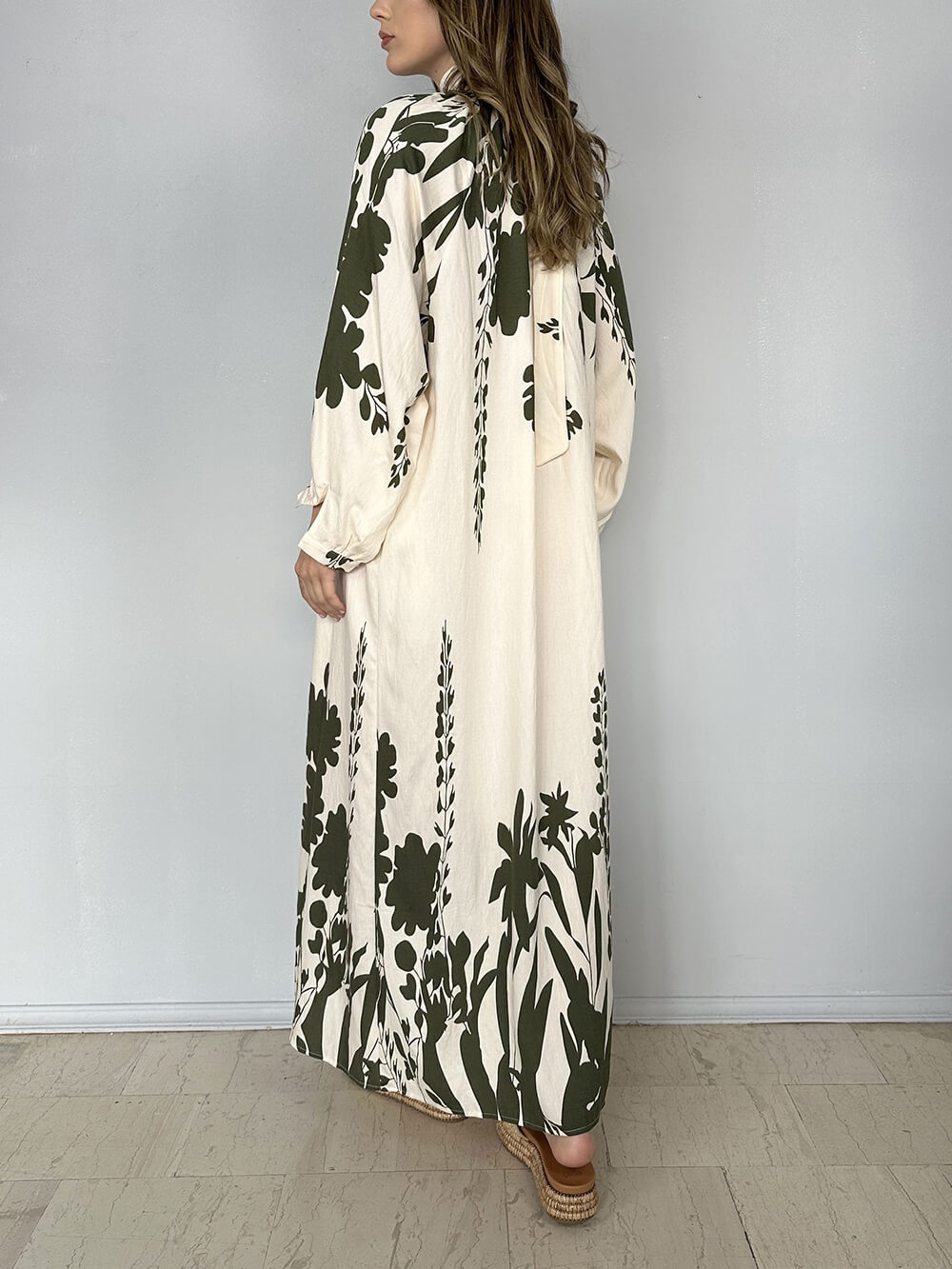 Bohemian Unique Print Slit Belted Maxi Dress
