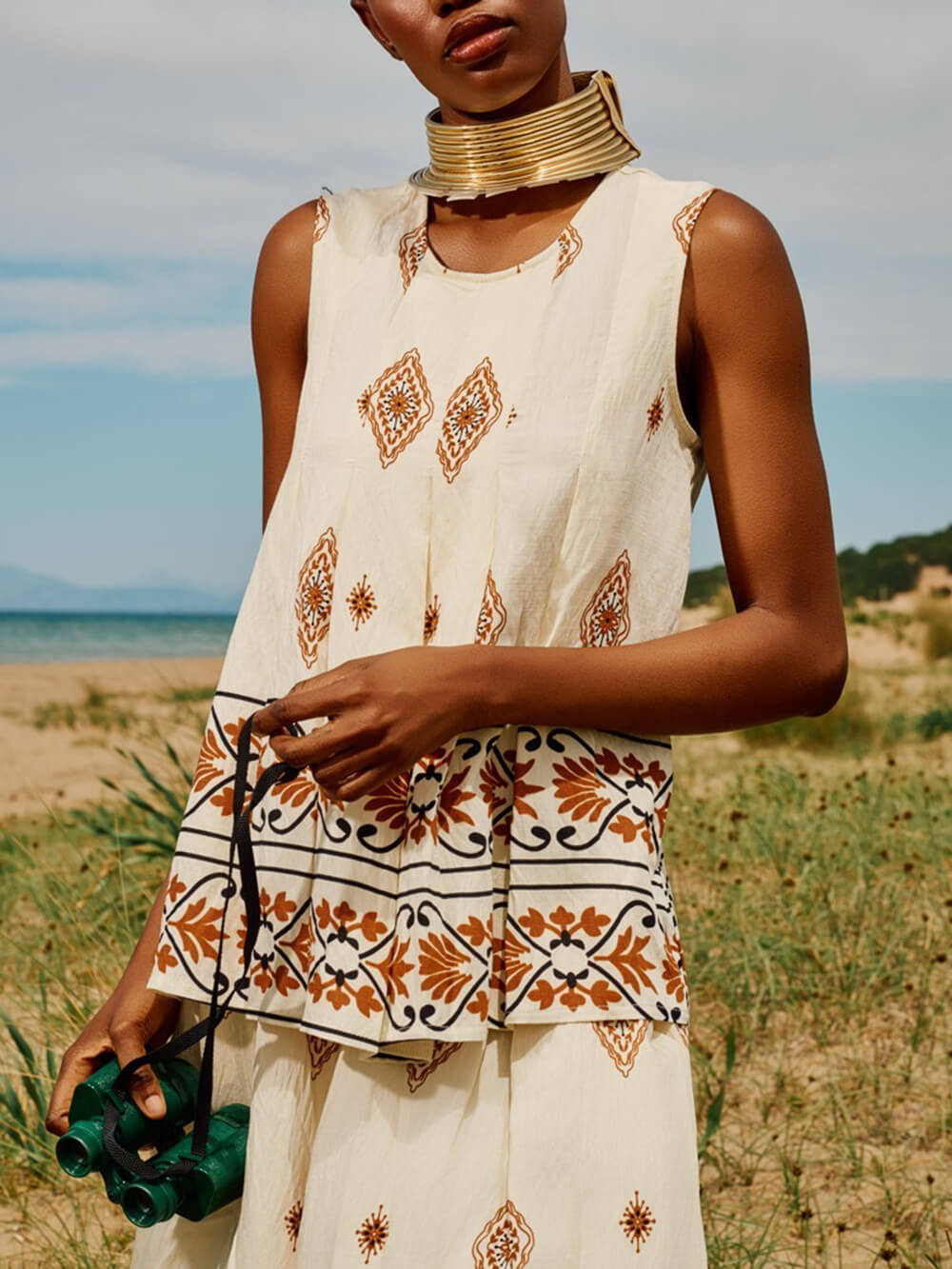 Retro Ethnic Print Sleeveless Tank Top