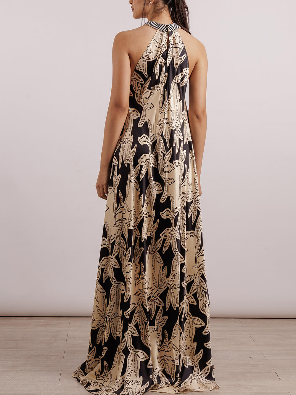 Retro Unique Poppy Flower Print Bloom Strappy Maxi Dress