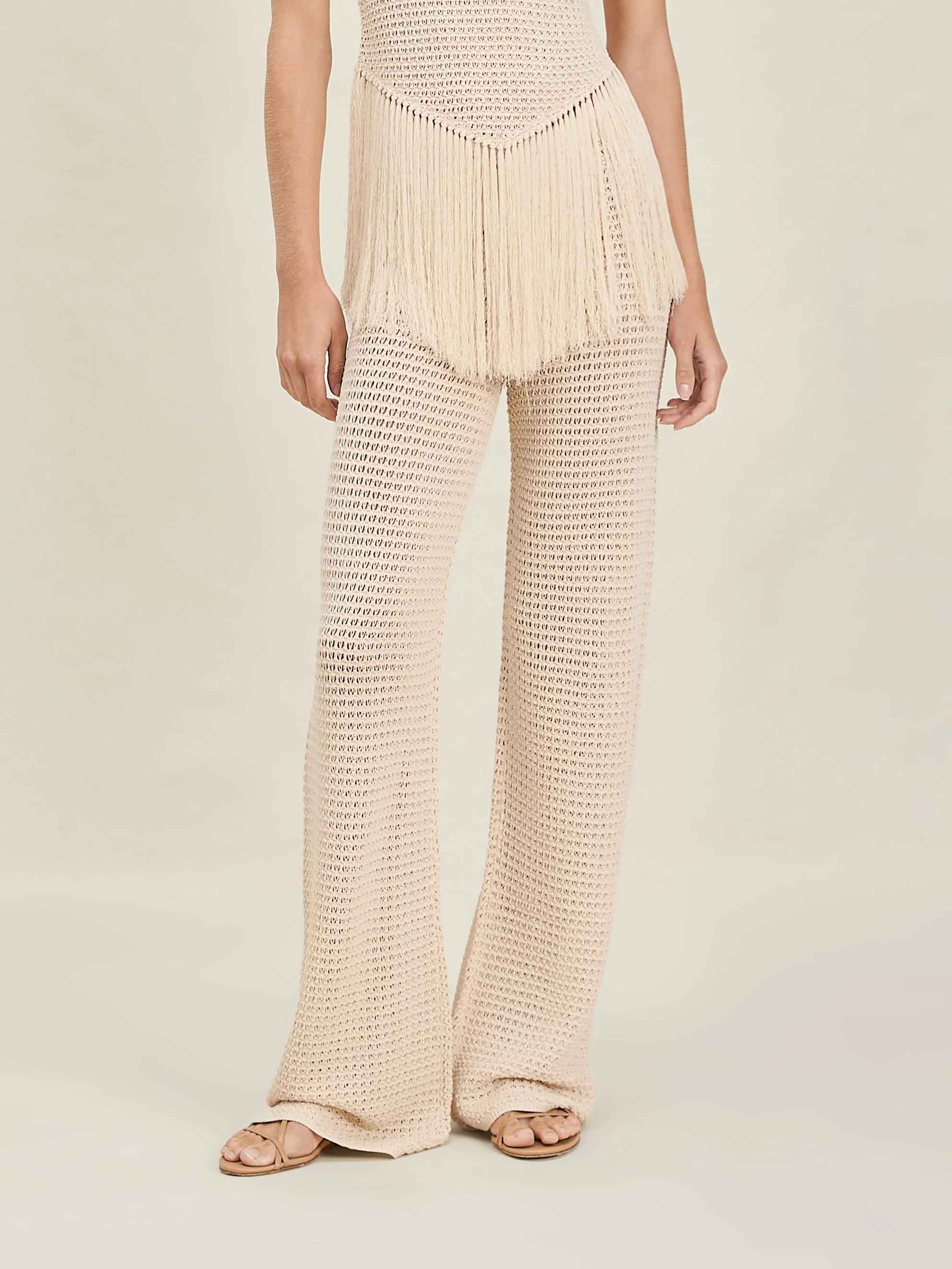 Exquisite Knit Elastic Waistband Pants