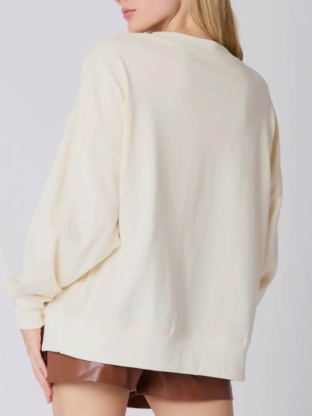 Halloween Colorful Pumpkin Embroidered Loose Sweatshirt