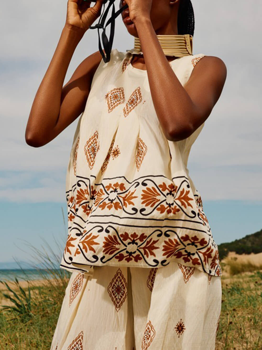 Retro Ethnic Print Sleeveless Tank Top