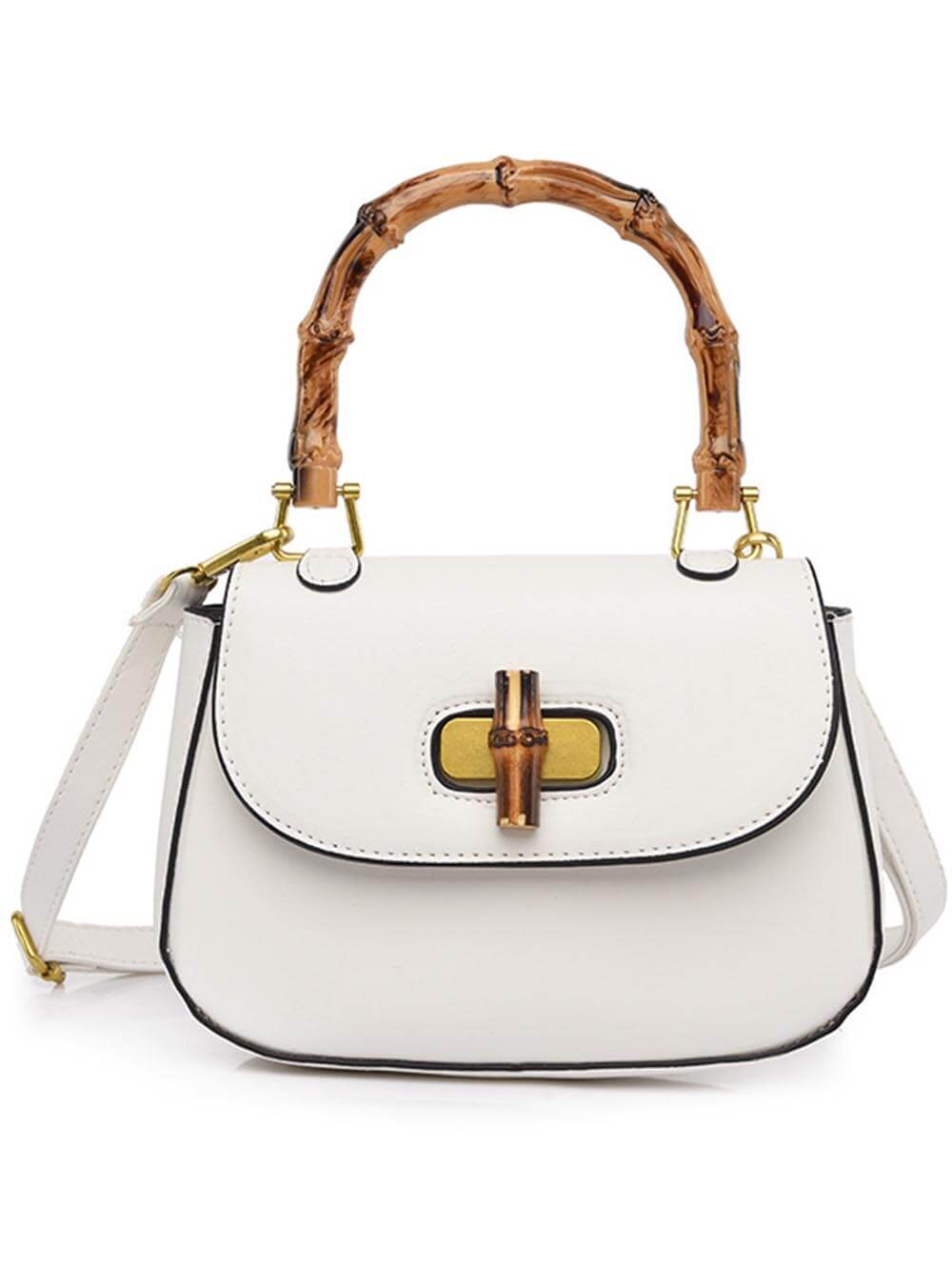 Retro Bamboo Shoulder Crossbody Handbag