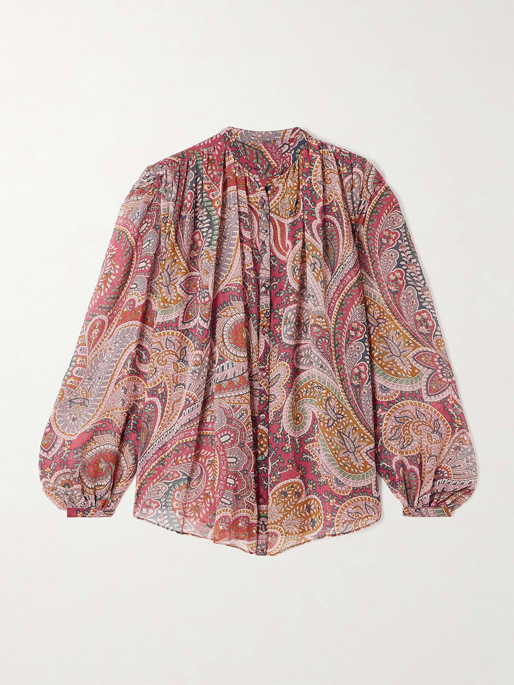 Elegant Paisley Print Chiffon Loose Shirt