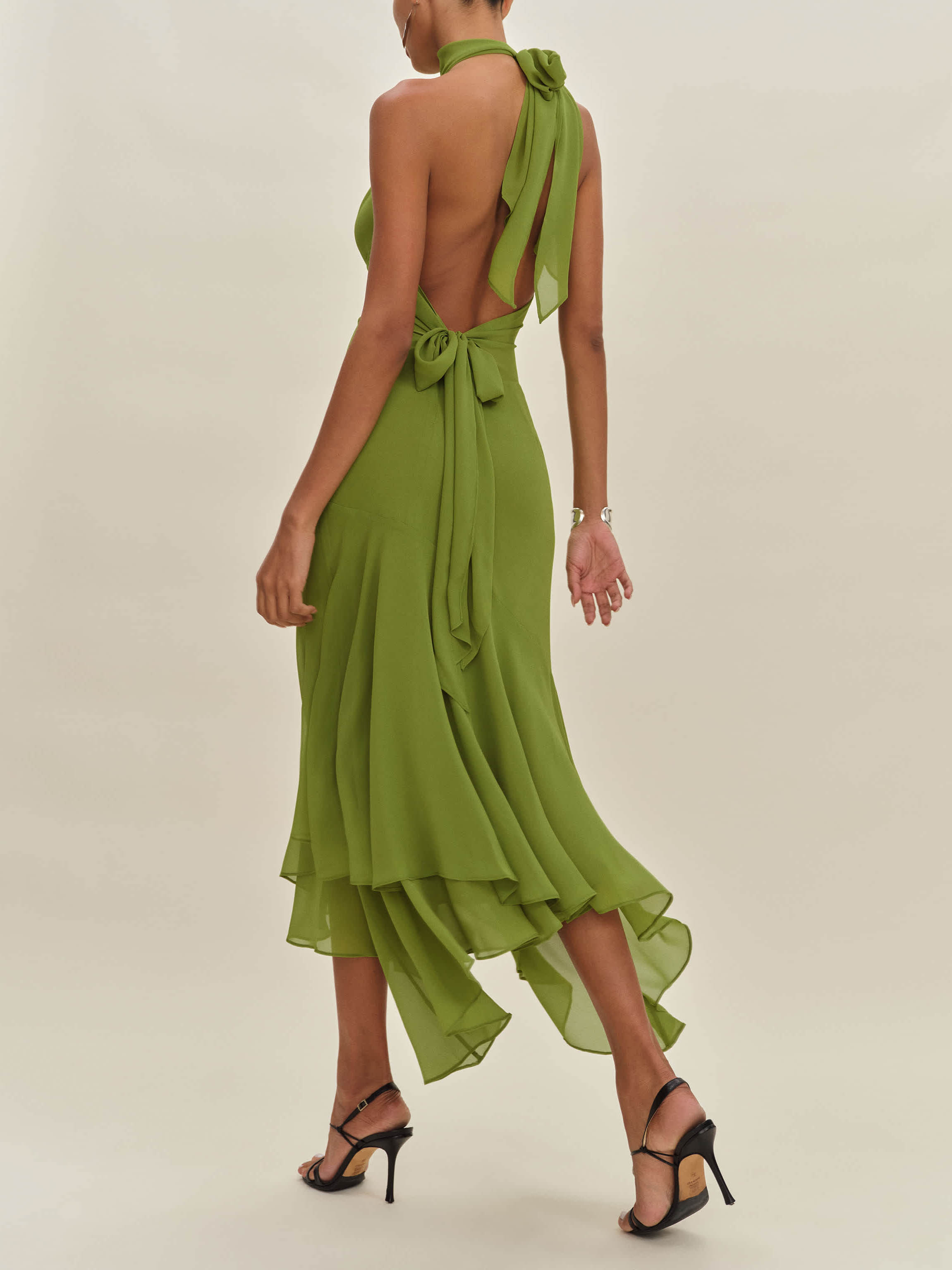 Fashion Halter Neck Asymmetric Home Maxi Dress