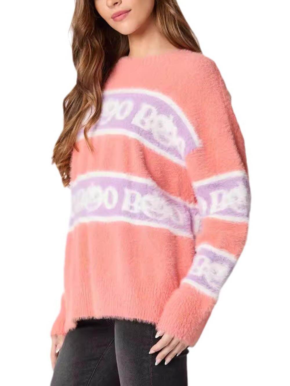 Funny Halloween Letter Pumpkin Pullover Sweater
