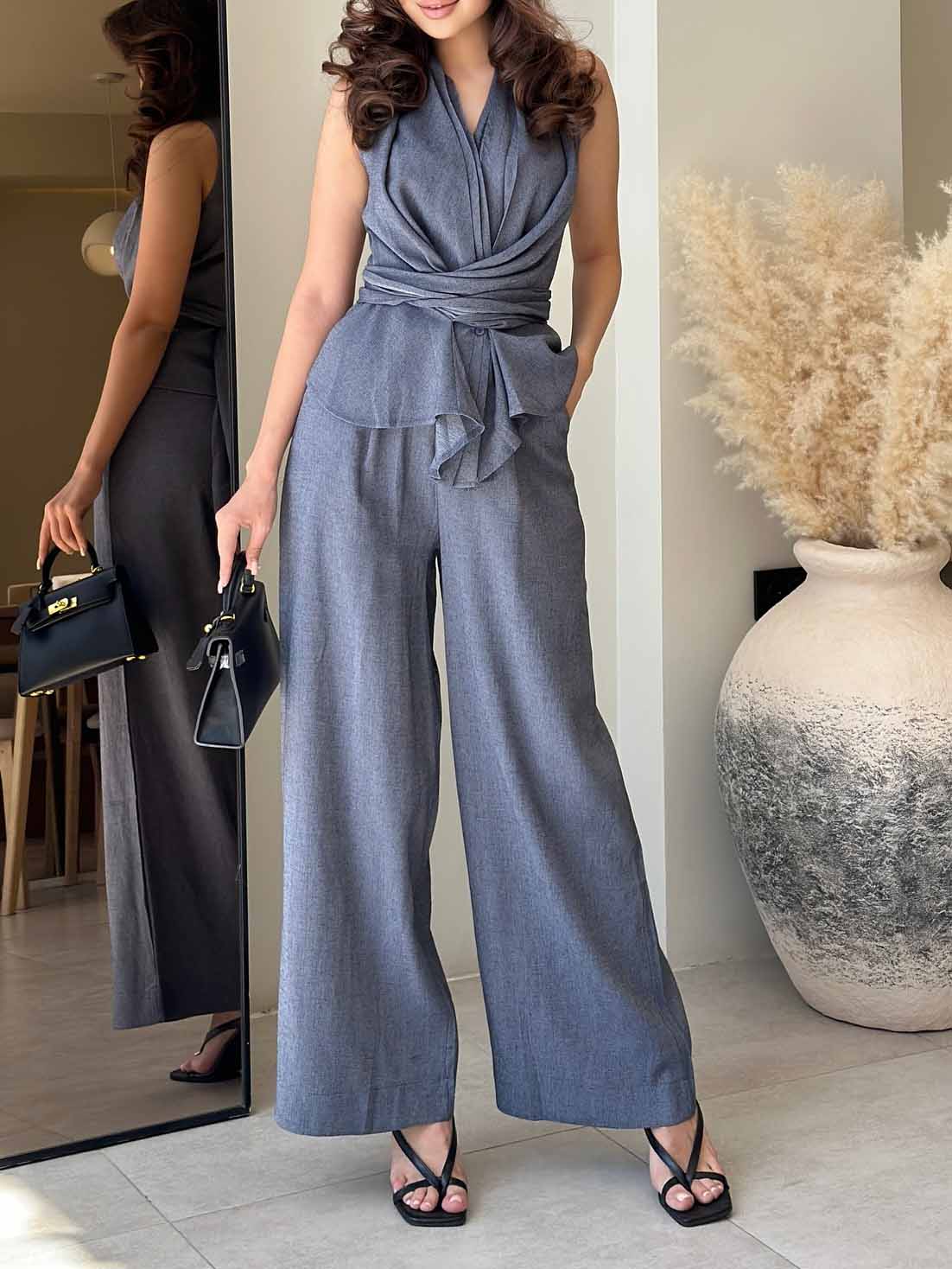 Fashionable Casual Lace-up Tank Top