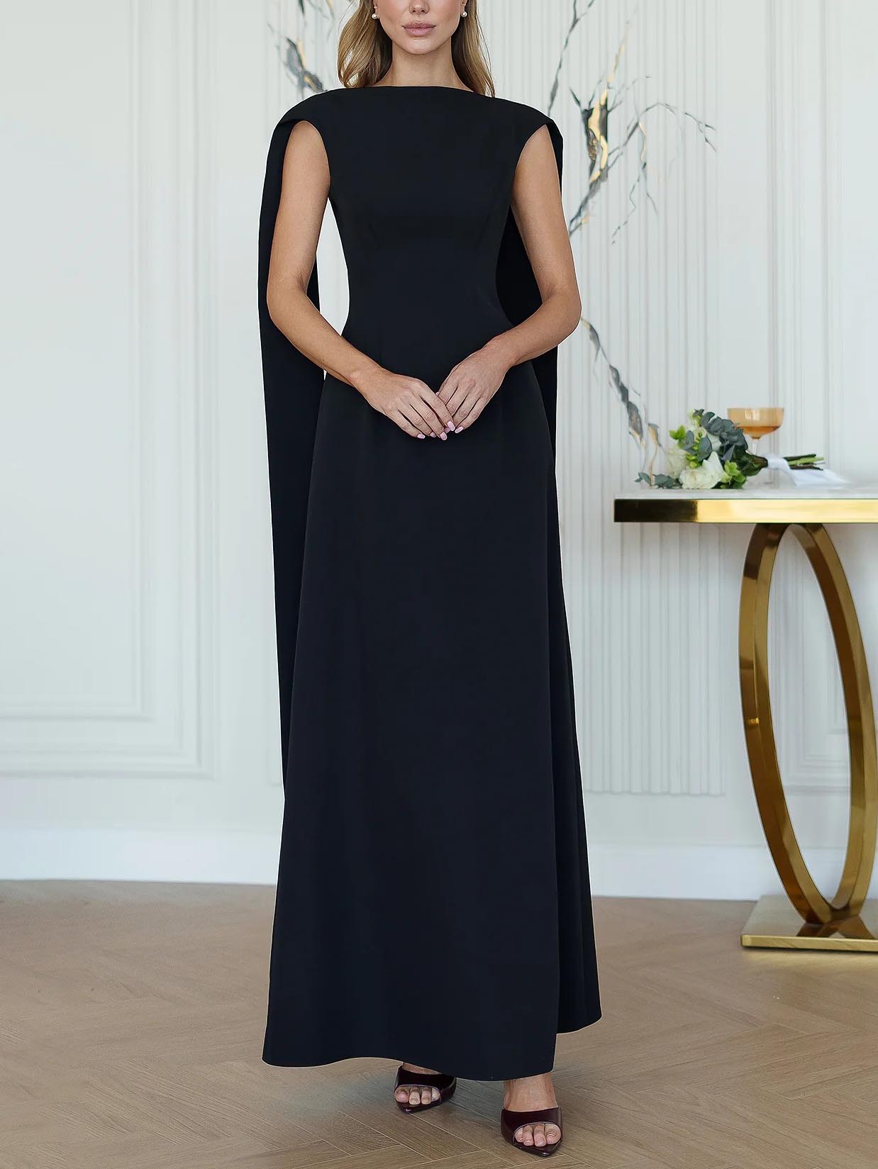 Elegant Fit Simple Backless Party Maxi Dress