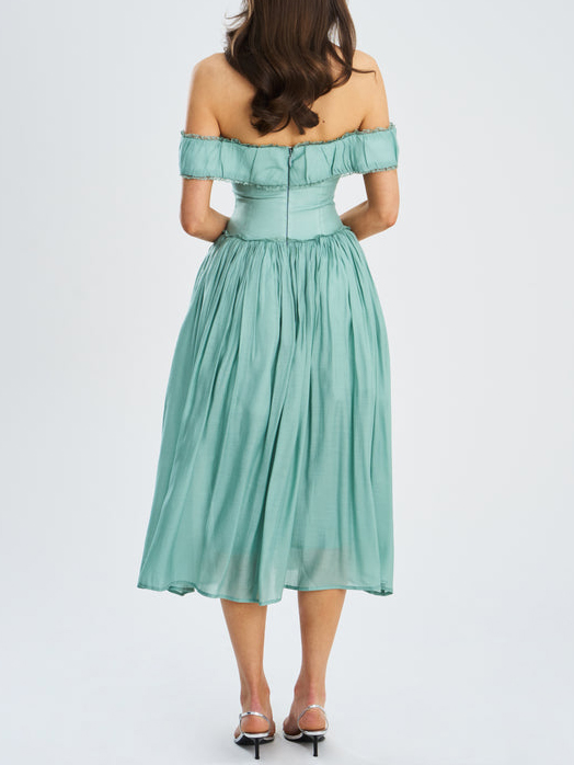 Elegant Sexy Off-the-shoulder Bodycon Midi Dress