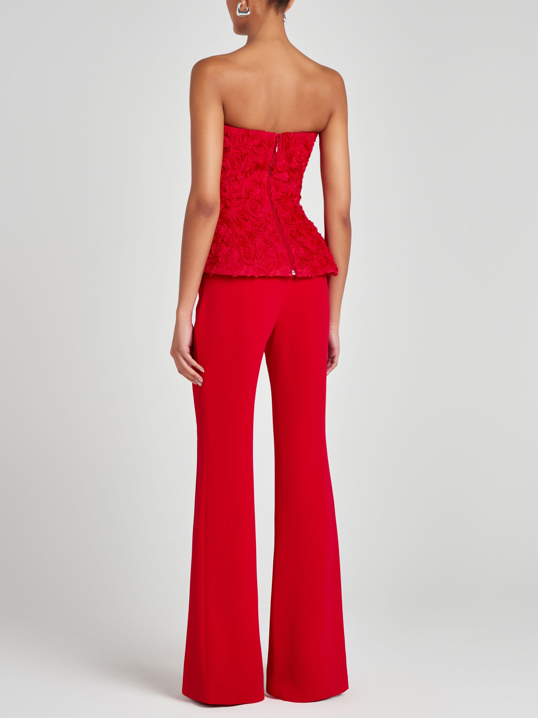 Elegant Rose Floral Off-the-shoulder  Top