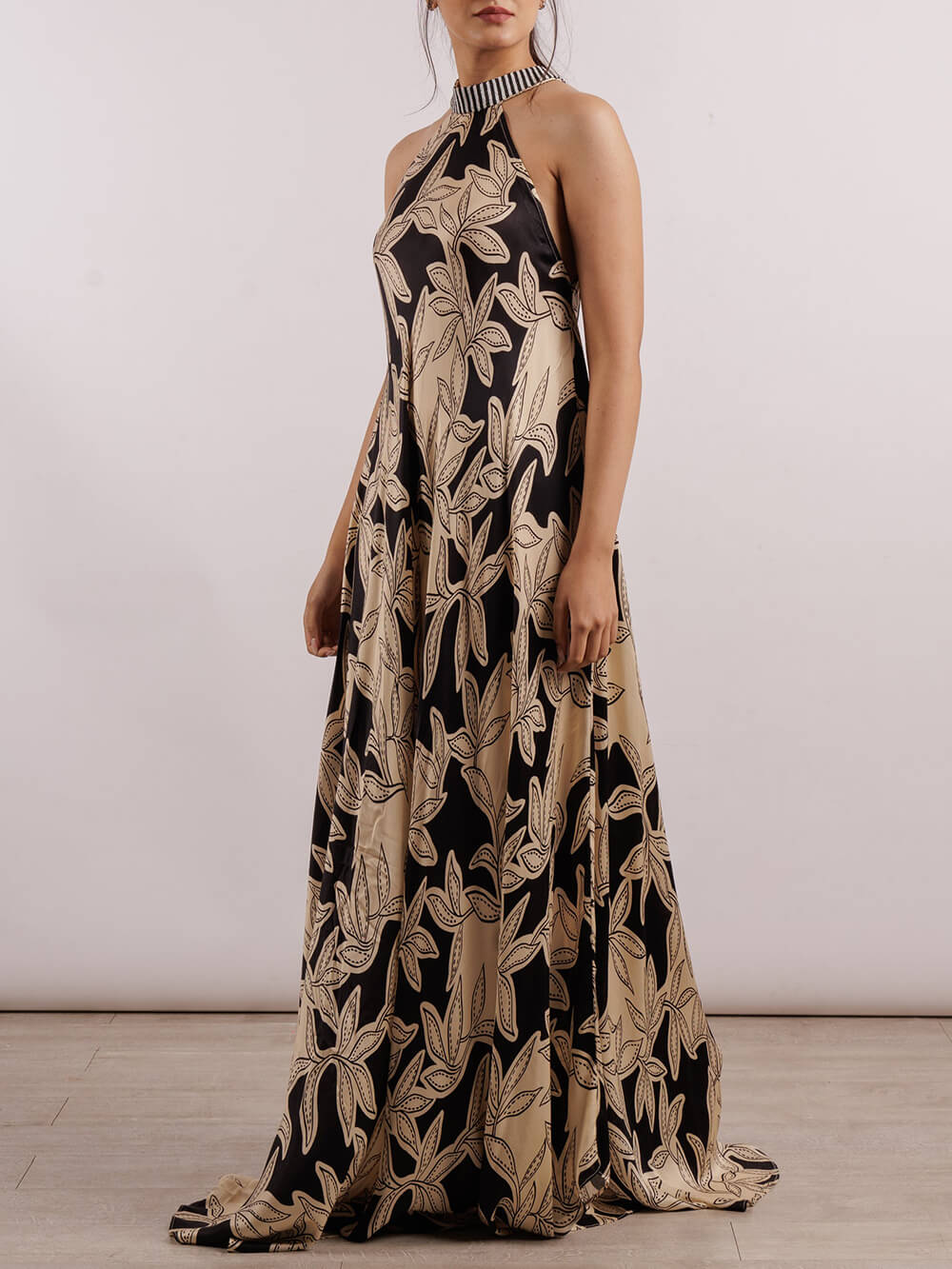 Retro Unique Poppy Flower Print Bloom Strappy Maxi Dress