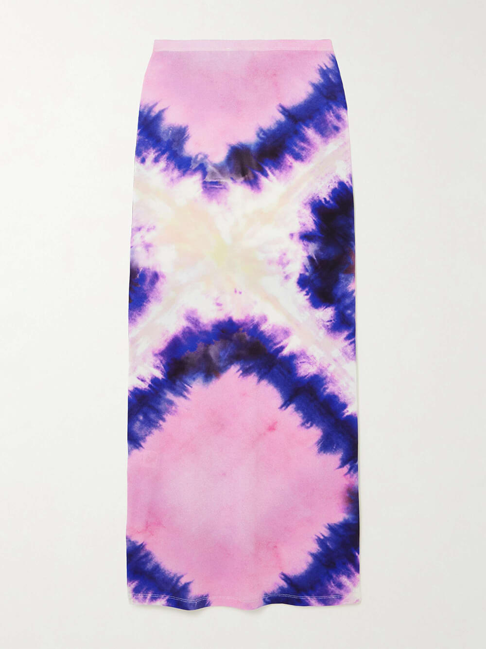 Unique Tie-Dye Stretch Crinkle Maxi Skirt