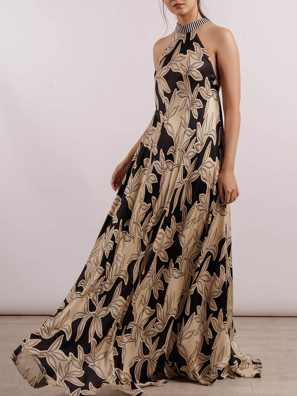 Retro Unique Poppy Flower Print Bloom Strappy Maxi Dress
