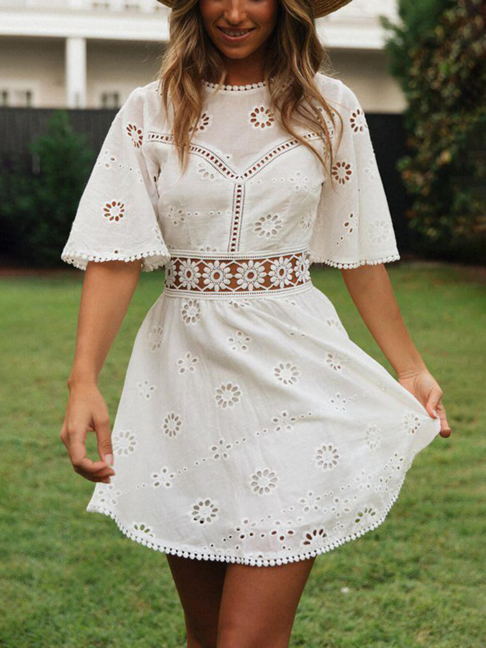 Summer Nights Backless Cutout Fringe Mini Dress