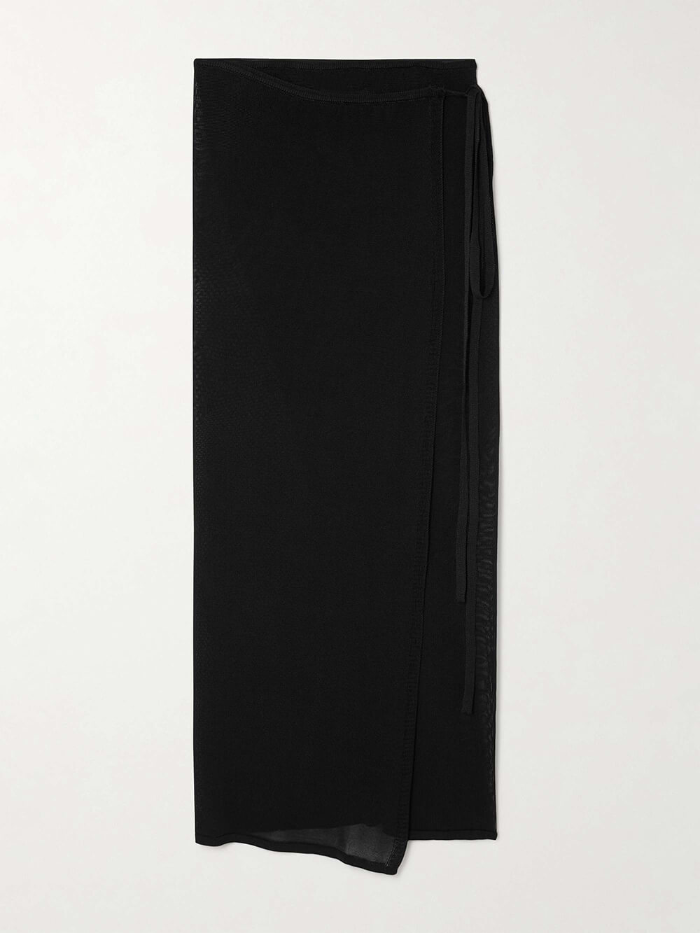 Unique Knit Wrap Midi Skirt